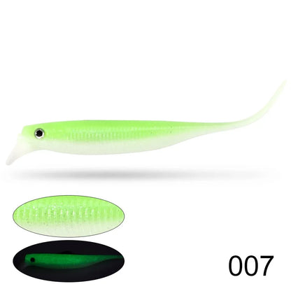 80mm 2.5g Soft Crankbait Lure, 6PCS Dual Color Slow Sinking Swimbait