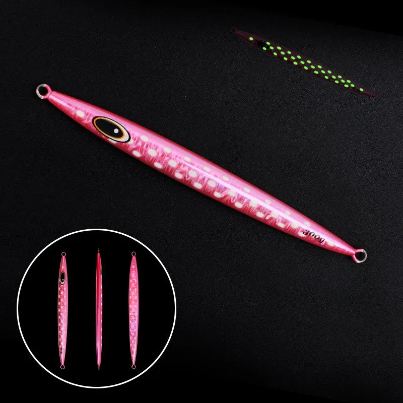 Fast-Sinking Jigging Lure 100g/ 200g/ 300g/ 400g - Deep Sea Slow Pitch Jig | Offshore Boat Fishing Lure