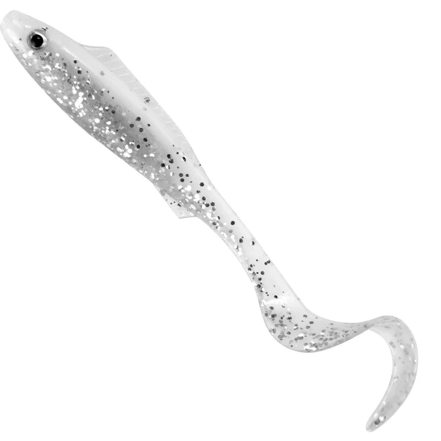 5PCS  3D Curl Grub Soft Lure | 9.4cm 4.1g Bionic Design with Two-Tone Eyes