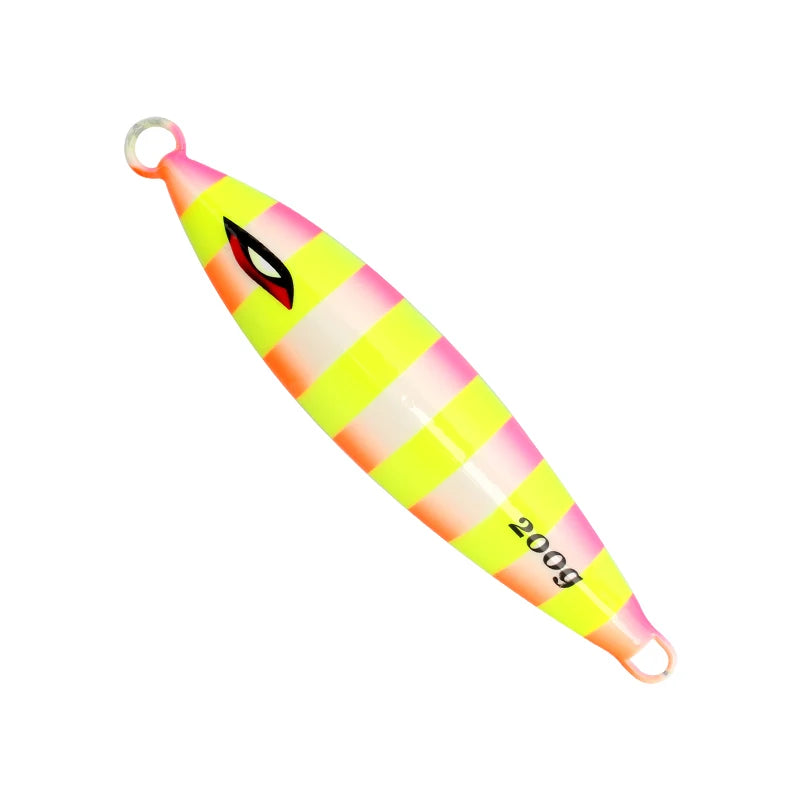 130g-220g Slow Pitch Jigging Lure, Saltwater Offshore Metal Jig