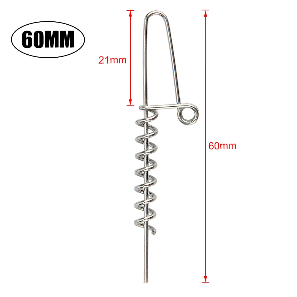 10PCS Spinpoler Multi-Depth Screw for Softbait fishing lure Spring Lock Pin Stinger Rig Accessories