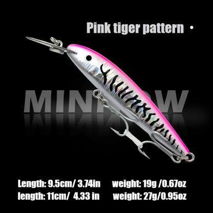 1PC Deep Sea Slow-Sinking Minnow Lure - 27g Weight Options - Long Cast Hard Bait for Spanish Mackerel/ Barracuda