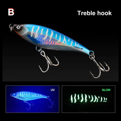 Sinking Pencil Popper 13cm/17cm – Ultra-Strong Tuna Hard Bait, Offshore Boat Fishing Lure for Saltwater Predators