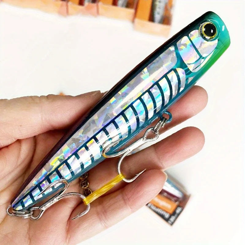 Popper Lure 130-160mm | Topwater Saltwater Hard Bait, Floating & Impact-Resistant