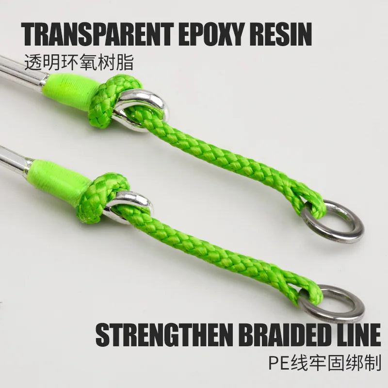 4PC Single Assit Hooks High-carbon steel sea fishing, PE binding line