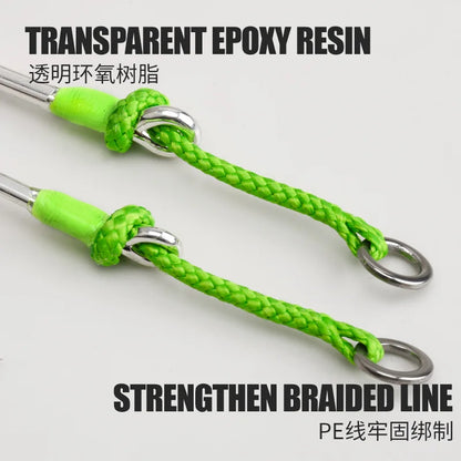 4PC Single Assit Hooks High-carbon steel sea fishing, PE binding line
