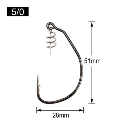 5/0 7/0 10/0 Swimbait Hooks Raptor Unweighted Wide Gap 3x-Strong Forged Shank For Soft Bait Fishing Lure