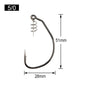 5/0 7/0 10/0 Swimbait Hooks Raptor Unweighted Wide Gap 3x-Strong Forged Shank For Soft Bait Fishing Lure