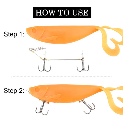 D01 Stinger Fishing Rig Hook for Big Shad Swimbait Center Pin Screw Pike Bass Trout Perch Bait