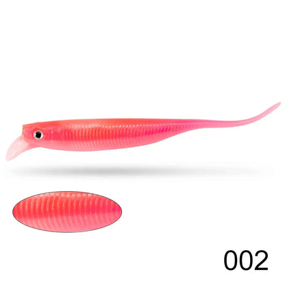 80mm 2.5g Soft Crankbait Lure, 6PCS Dual Color Slow Sinking Swimbait