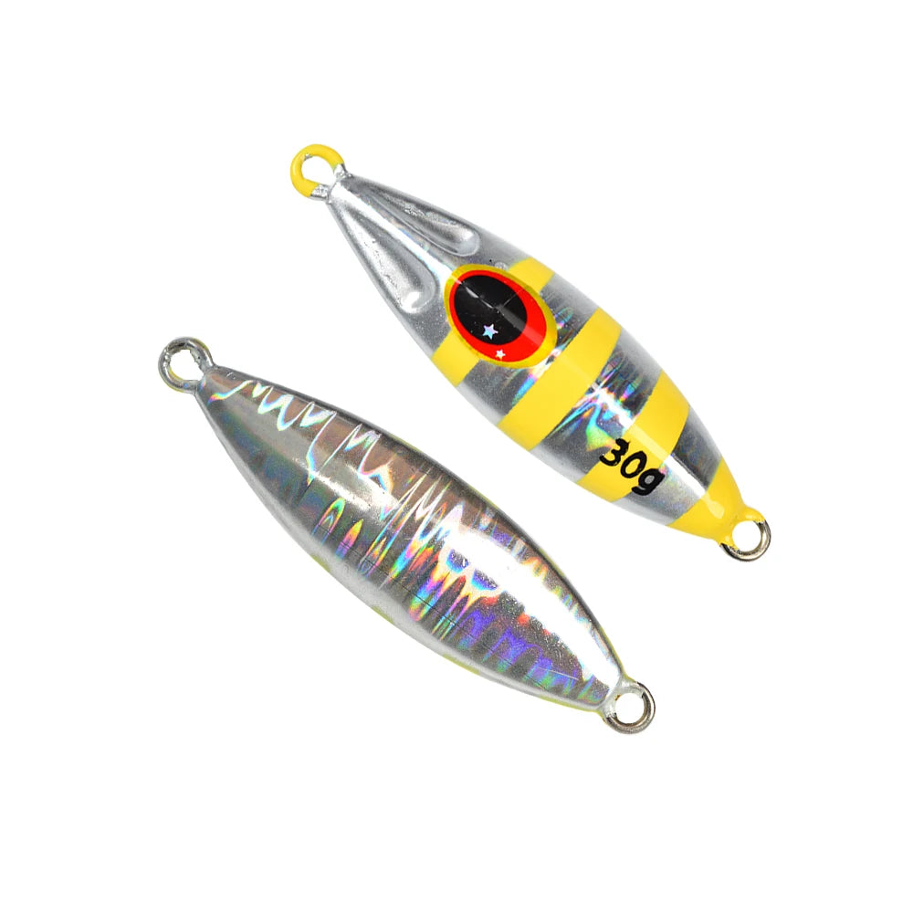 LUREGO Slow Bee Slow pitch jig 30g 40g 60g 80g 100g 120g Shore Casting Jigging Spoon Lure Glow Saltwater Fishing Lure WIth Hook