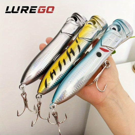18.5cm Giant Popper Lure - 106g Triple-Color Splash Bait - Topwater Fishing Lure