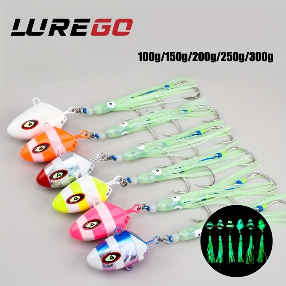 100g150g200g250g300g Inchiku Kabura Slow Sinking Metal Jig Lure with Triple Hooks