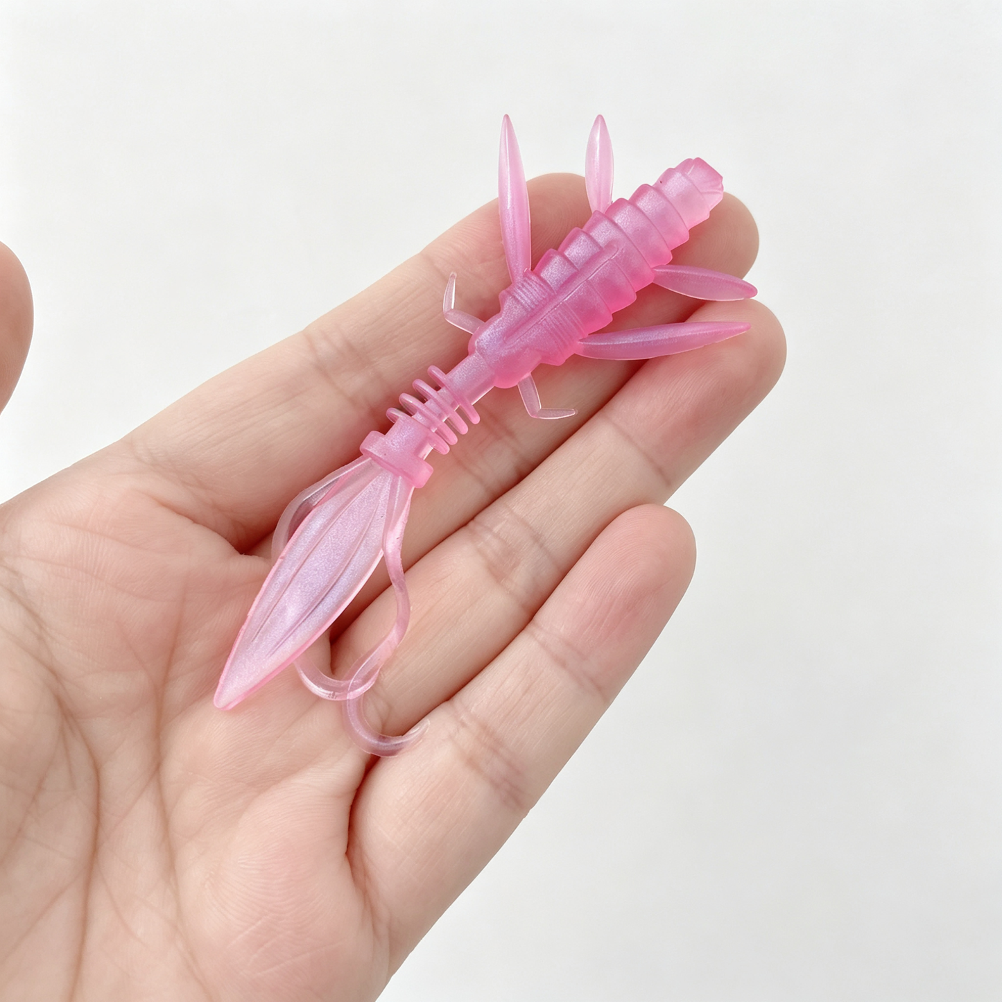 4PCS Soft Plastic Insect Lure, PVC Creature Bait with Segmented Body & Thin Forked Tail, Bass Trout Fishing Soft Lure