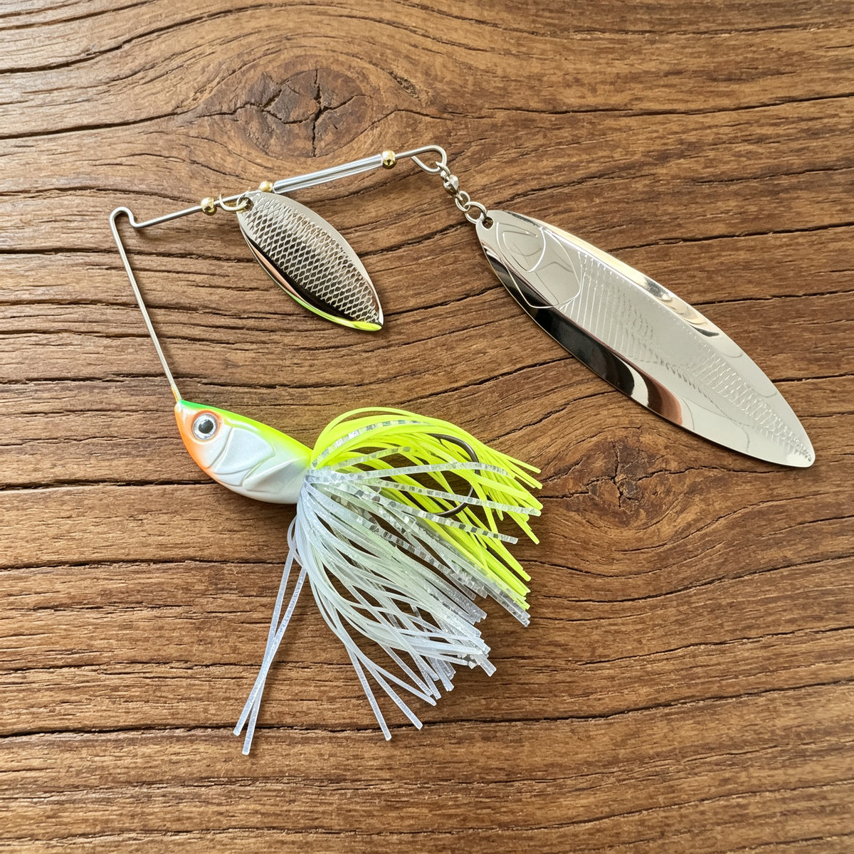 LUREGO Heavy-Duty Weedless Dual Willow Spinnerbait – 1.75 oz & 3 oz Long-Cast