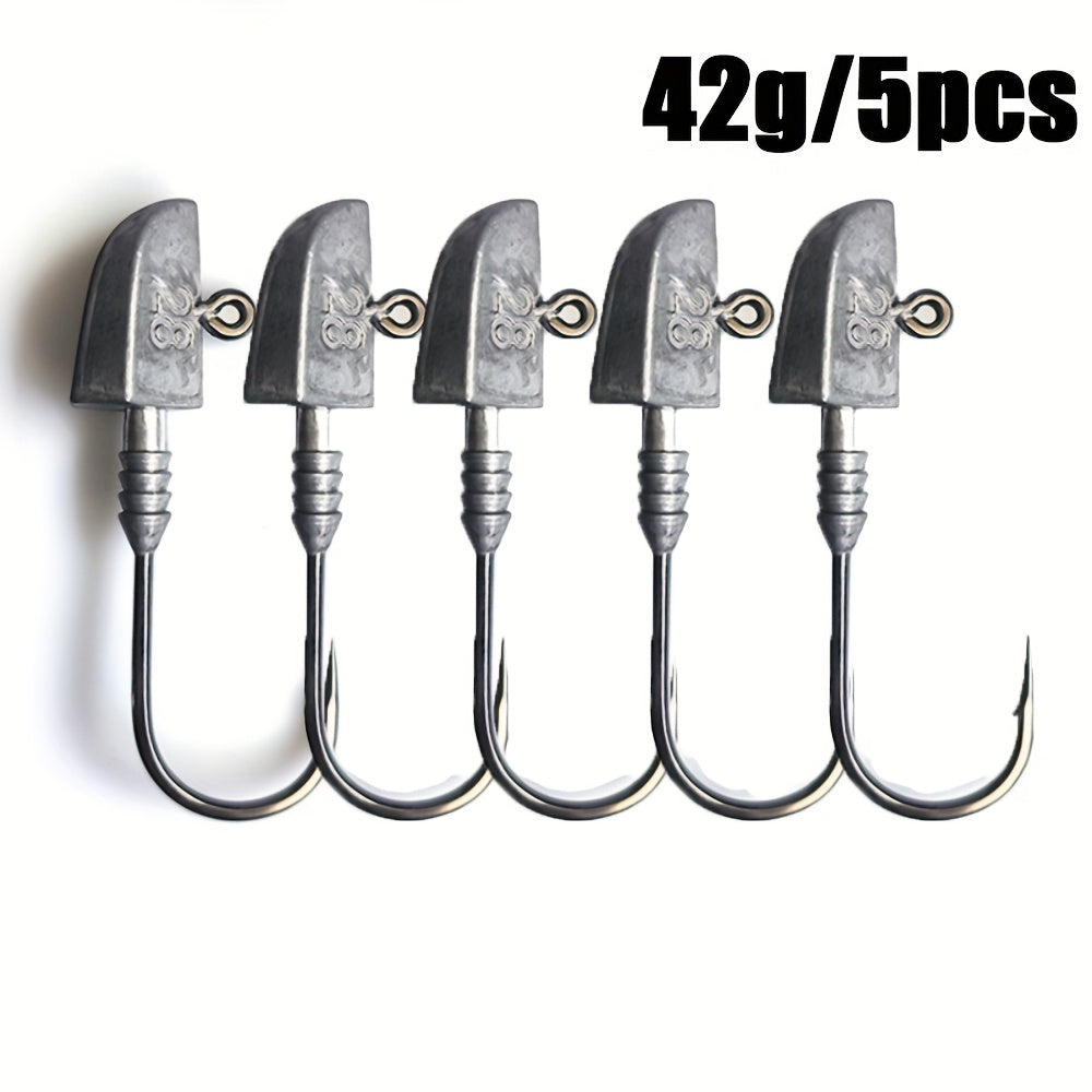 [14g-56g BKK Fishing Hook] BKK Professional Grade 14g28g42g56g Anti-Slip Lead Head Fishing Hook 7/0