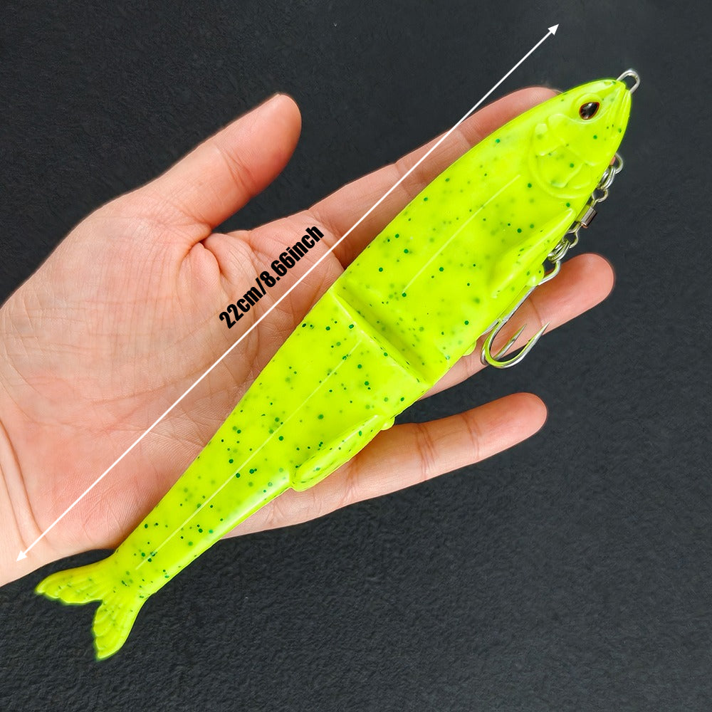 22cm 2-Section Premium Soft Bait - Includes Double Hooks
