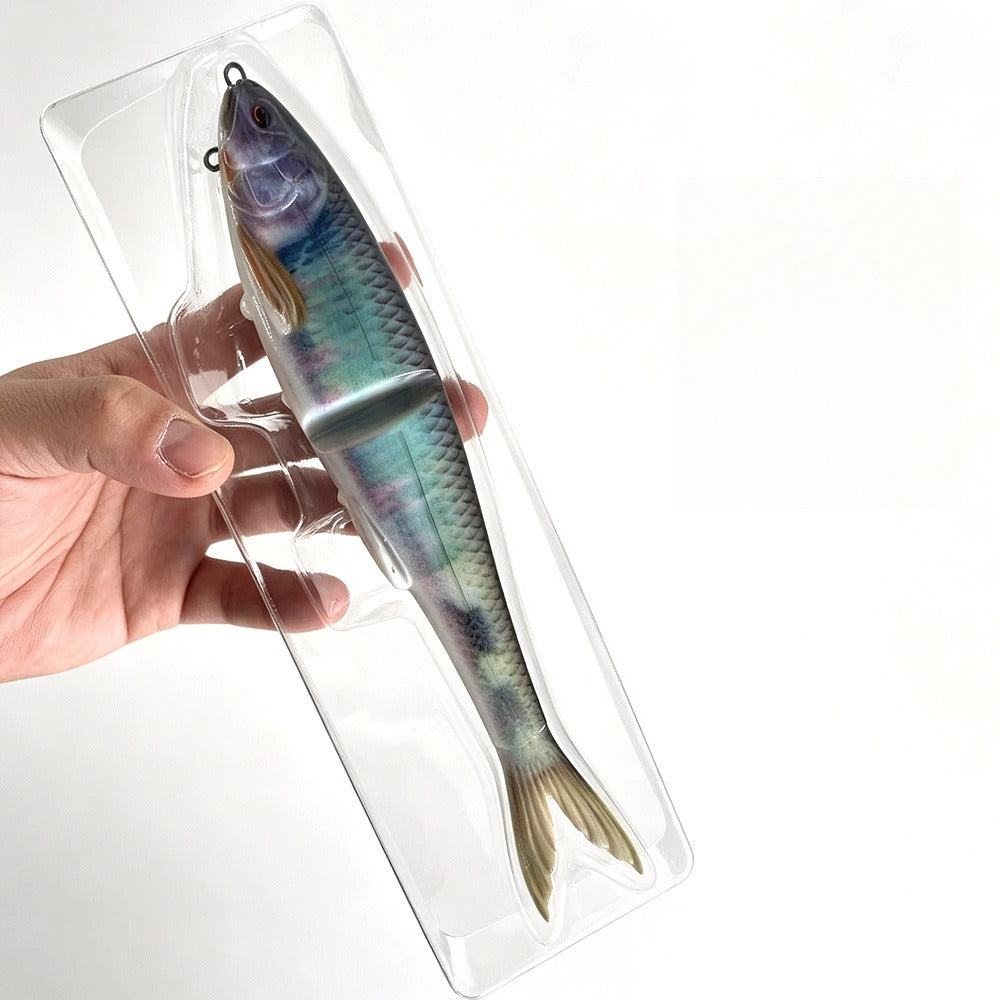 3D Printing Color Soft Bait 22cm Two-Part Fishing Lure with Dual Hooks