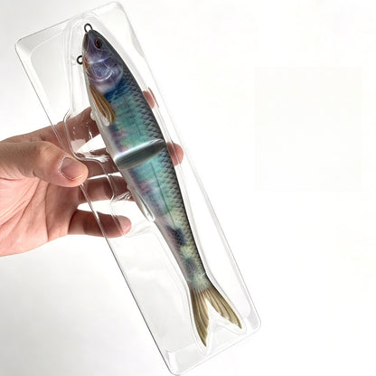 3D Printing Color Soft Bait 22cm Two-Part Fishing Lure with Dual Hooks