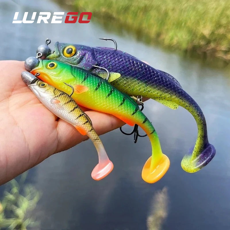 3pcs 7cm/11cm/14cm Soft Tail Realistic Fish Lures - Floating & Sinking Dual Action, High-Density Durable PVC Bait for Bass
