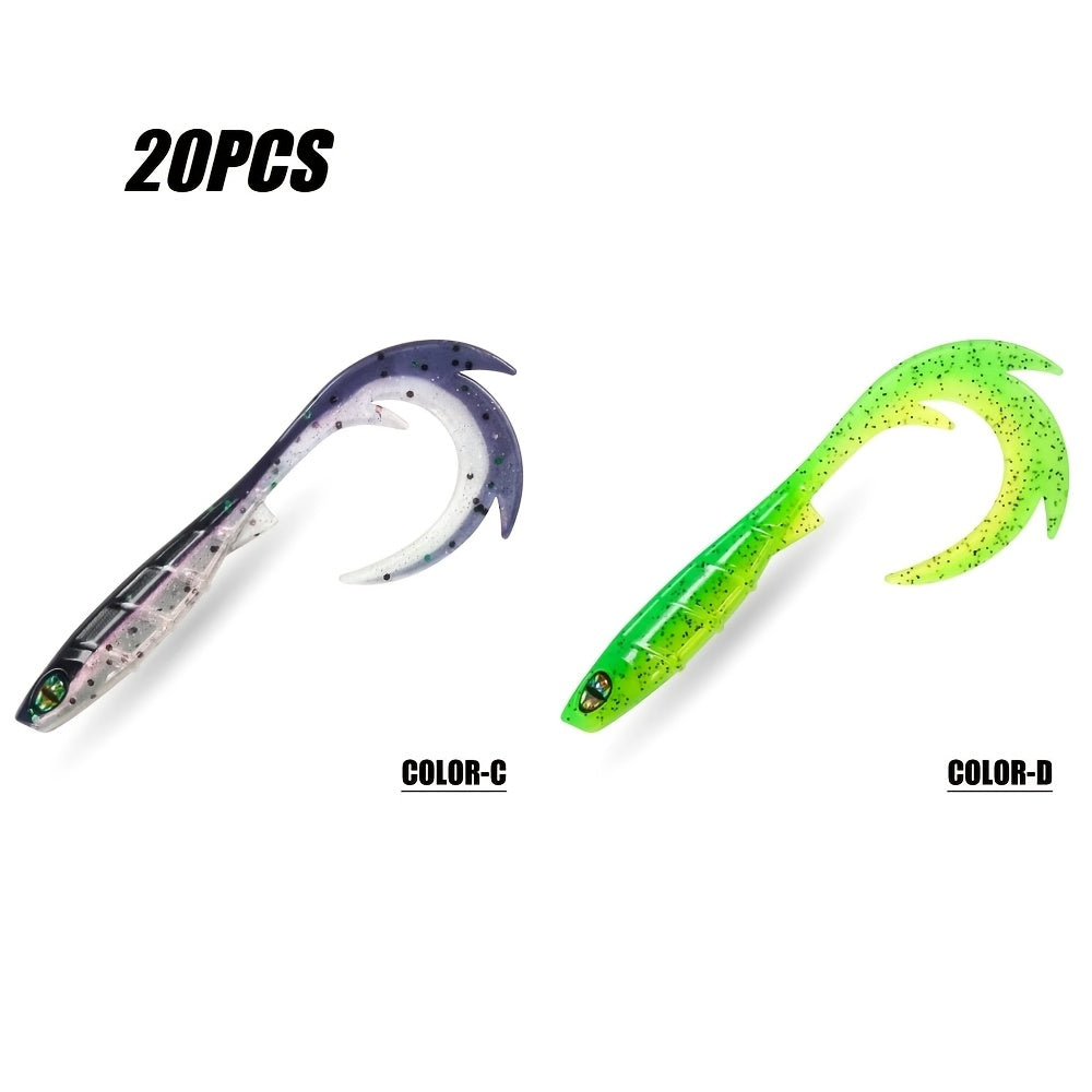 20pcs Bite-Proof Slow-Pitch Soft Fishing Lure