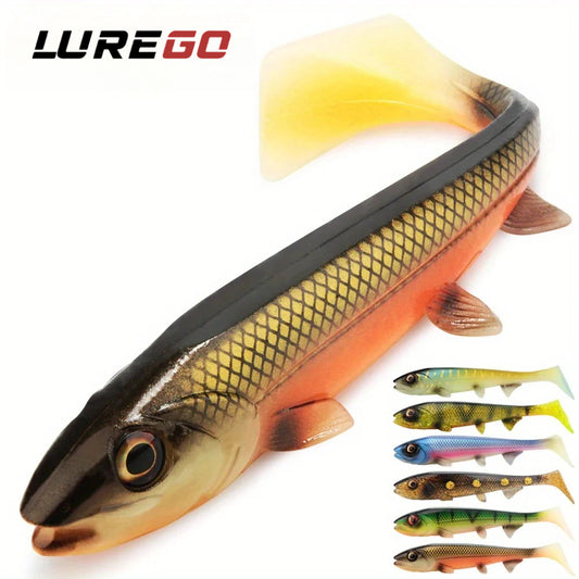 Silicone Square Tail Swinging Lure 14cm/18cm - Realistic Swimbait for Deep Diving