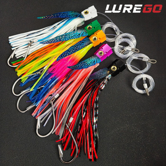 Winged Bionic Fish Drag Bait 22.5cm Boat Fishing Golden Spear Shark Fake Bait Winged Trolling