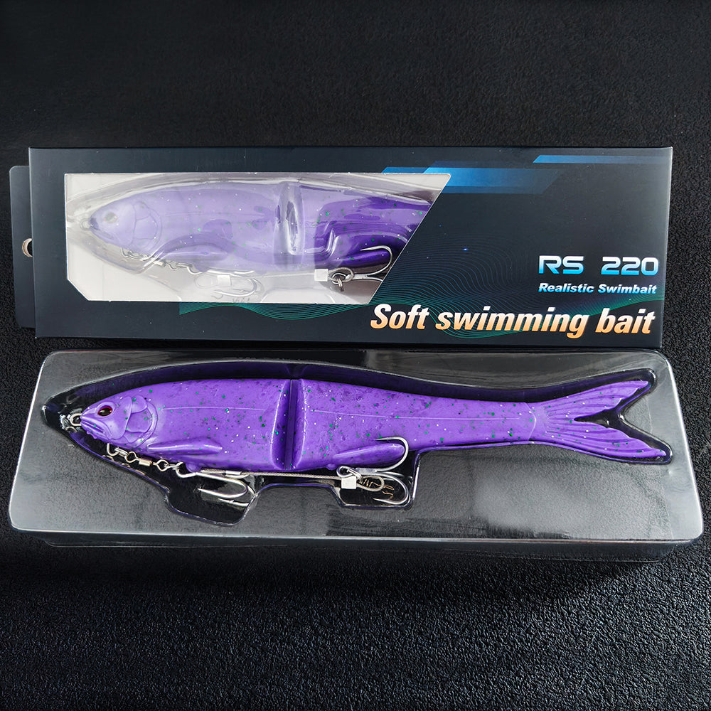 22cm 2-Section Premium Soft Bait - Includes Double Hooks