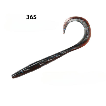 8PCS /9PCS  Dual-Color Lure 5.31inch/6.5inch Curled Tail Soft Bait Full-Swimming Lure for Bass and Perch