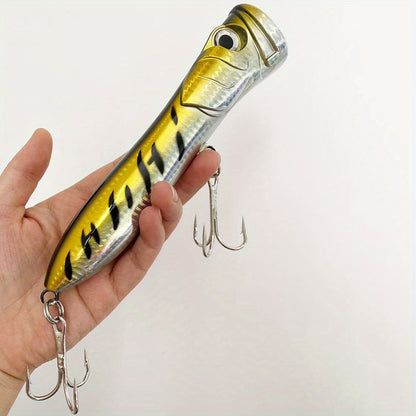 18.5cm Giant Popper Lure - 106g Triple-Color Splash Bait - Topwater Fishing Lure