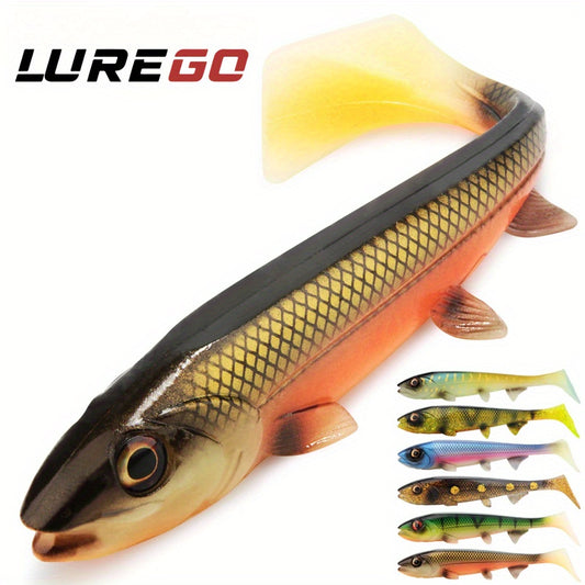 Silicone Square Tail Swinging Lure 14cm/18cm - Realistic Swimbait for Deep Diving