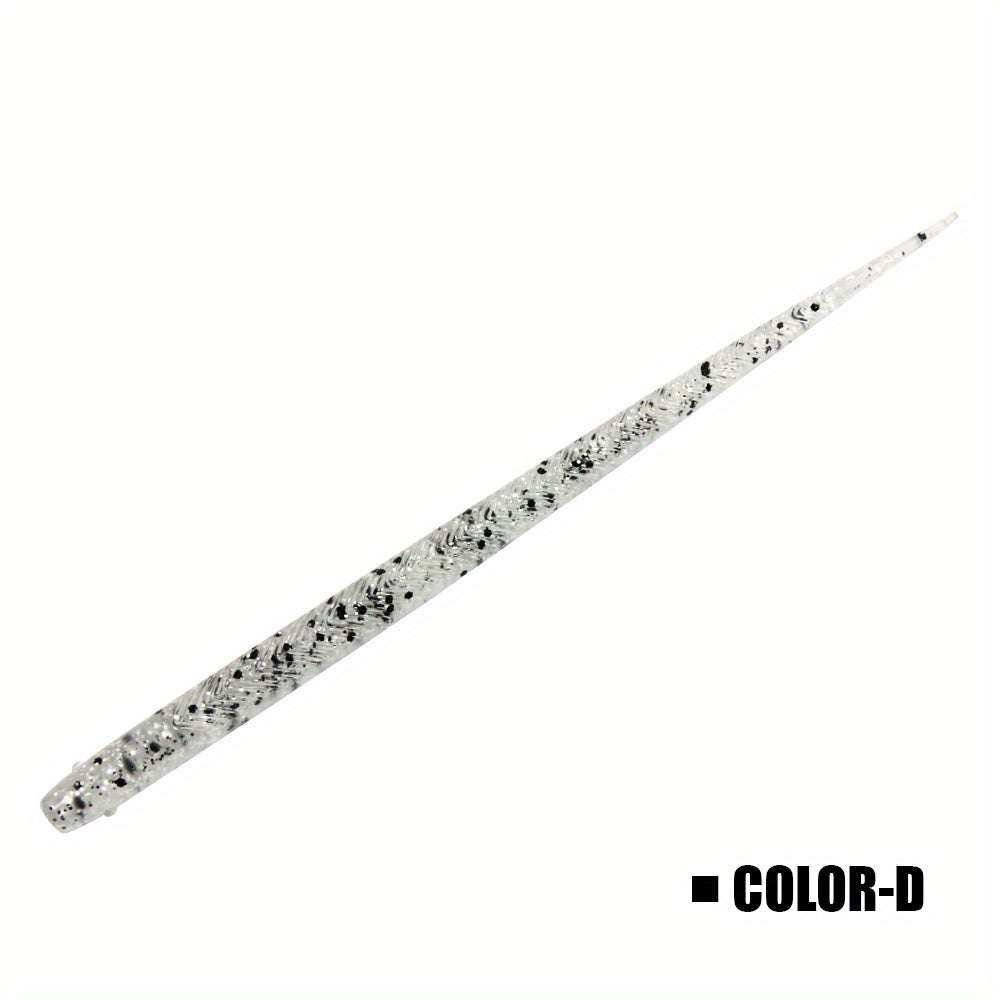 10pcs Pin Tail Soft Worm Lure 5.51inch - Realistic Loach PVC Bait with Slow Sinking Wobbler Action