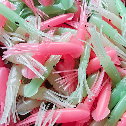 50PCS 7.5cm/3g Luminous Octopus Lures Offshore Trolling Bait
