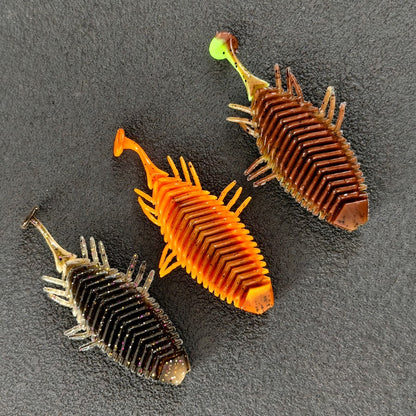 7.5cm Soft Plastic Creature Bait | T-Tail Swimbait with Side Legs | 6g Finesse Lure for Bass, Trout & Zander
