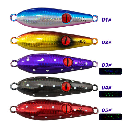 300‑600g Deep Sea Heavy Metal Jig Lure, Glow Spot Jig Bait for Offshore Sea Fishing Grouper Tuna