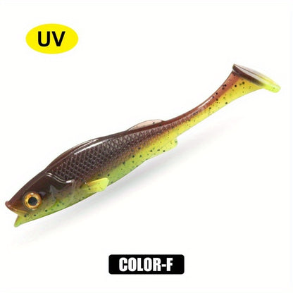 3pcs 7cm/11cm/14cm Soft Tail Realistic Fish Lures - Floating & Sinking Dual Action, High-Density Durable PVC Bait for Bass