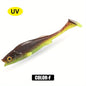 3pcs 7cm/11cm/14cm Soft Tail Realistic Fish Lures - Floating & Sinking Dual Action, High-Density Durable PVC Bait for Bass