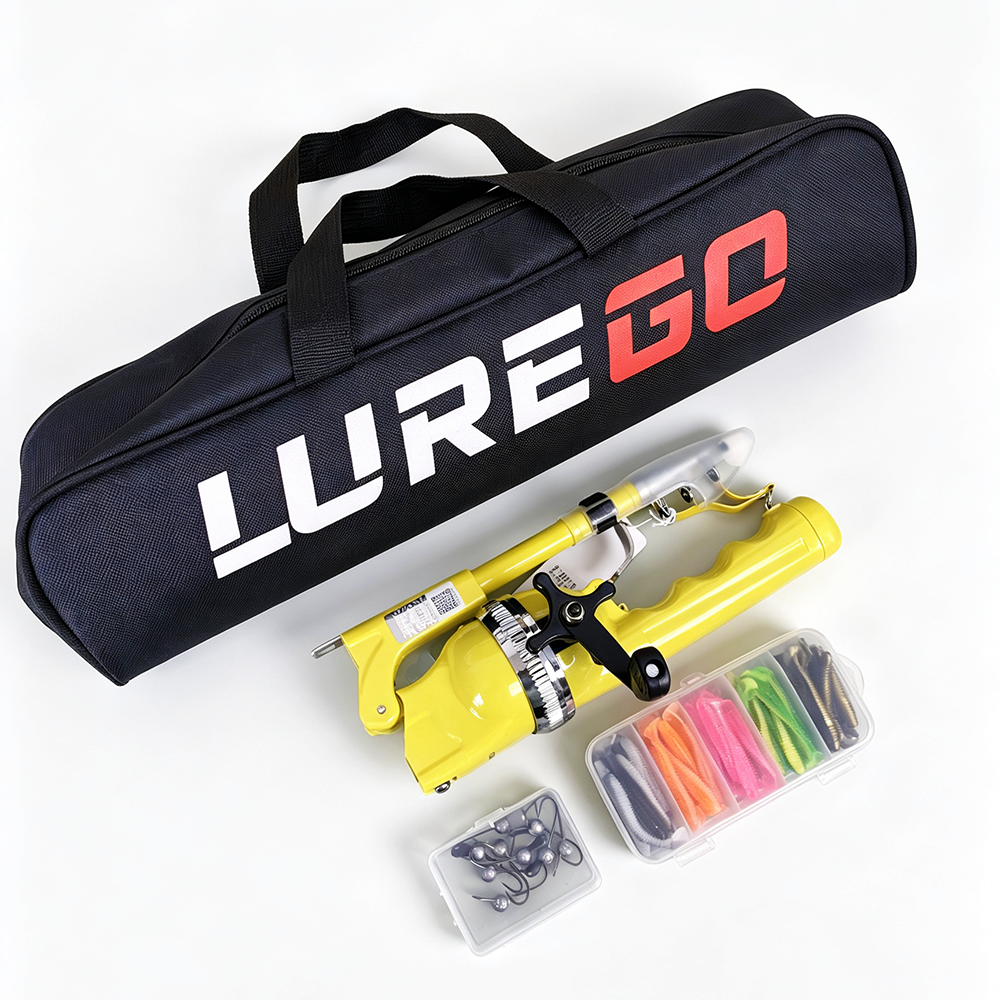 Portable Foldable All-In-One Sub Rod Full Kit Lightweight Travel Sea Saltwater Fishing Tackle Set