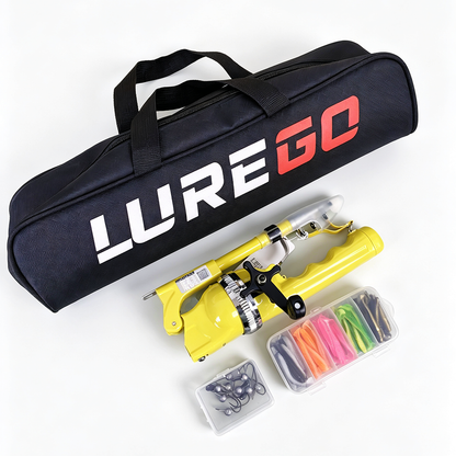 Portable Foldable All-In-One Sub Rod Full Kit Lightweight Travel Sea Saltwater Fishing Tackle Set