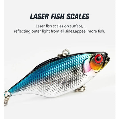 12g Sinking VIB Lure - ABS Hard Bait with High-Frequency Vibrating Beads, 2.36inch Long Distance Casting for Bass & Pike