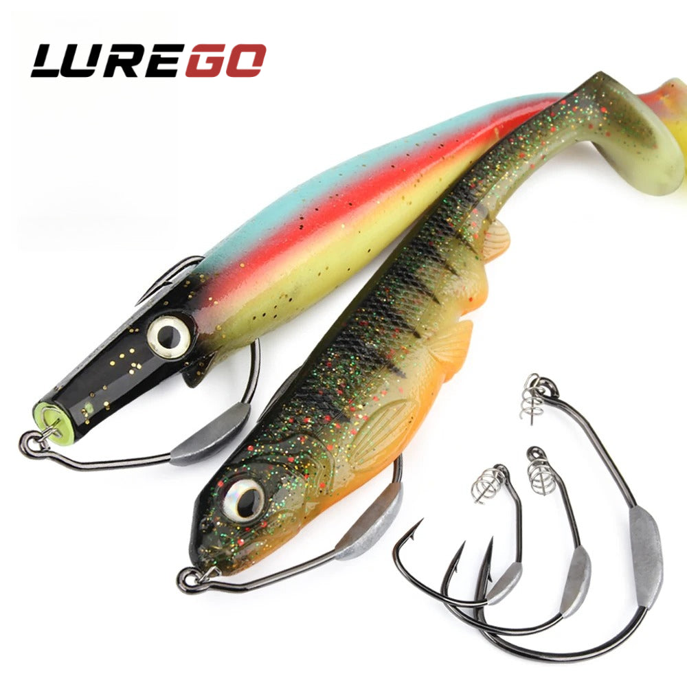 Raptor Hooks Heavy Duty Weighted Weedless Swimbait Hooks 5/0 7/0 10/0 Wide Gap Soft Bait Hooks Fresh Saltwater Fishing