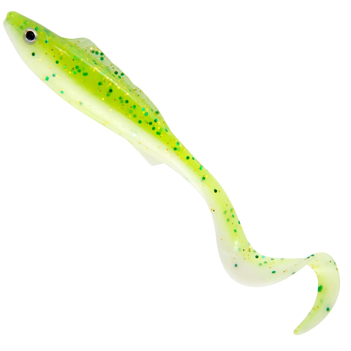 5pcs 3D Stereoscopic Simulation Tail Double-Color Soft Bait 3.7inch/4.1G Fish-Eye Design Lure Bait for Sea Fishing And Freshwater Use