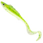 5pcs 3D Stereoscopic Simulation Tail Double-Color Soft Bait 3.7inch/4.1G Fish-Eye Design Lure Bait for Sea Fishing And Freshwater Use