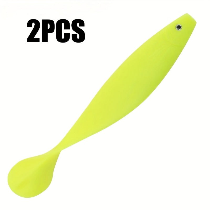 2pcs  Heavy-Weight T-Tail Swimbait - Mermaid Design Sinking Fishing Lure for Deep Sea, 70g