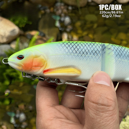 22cm 2-Section Premium Soft Bait - Includes Double Hooks