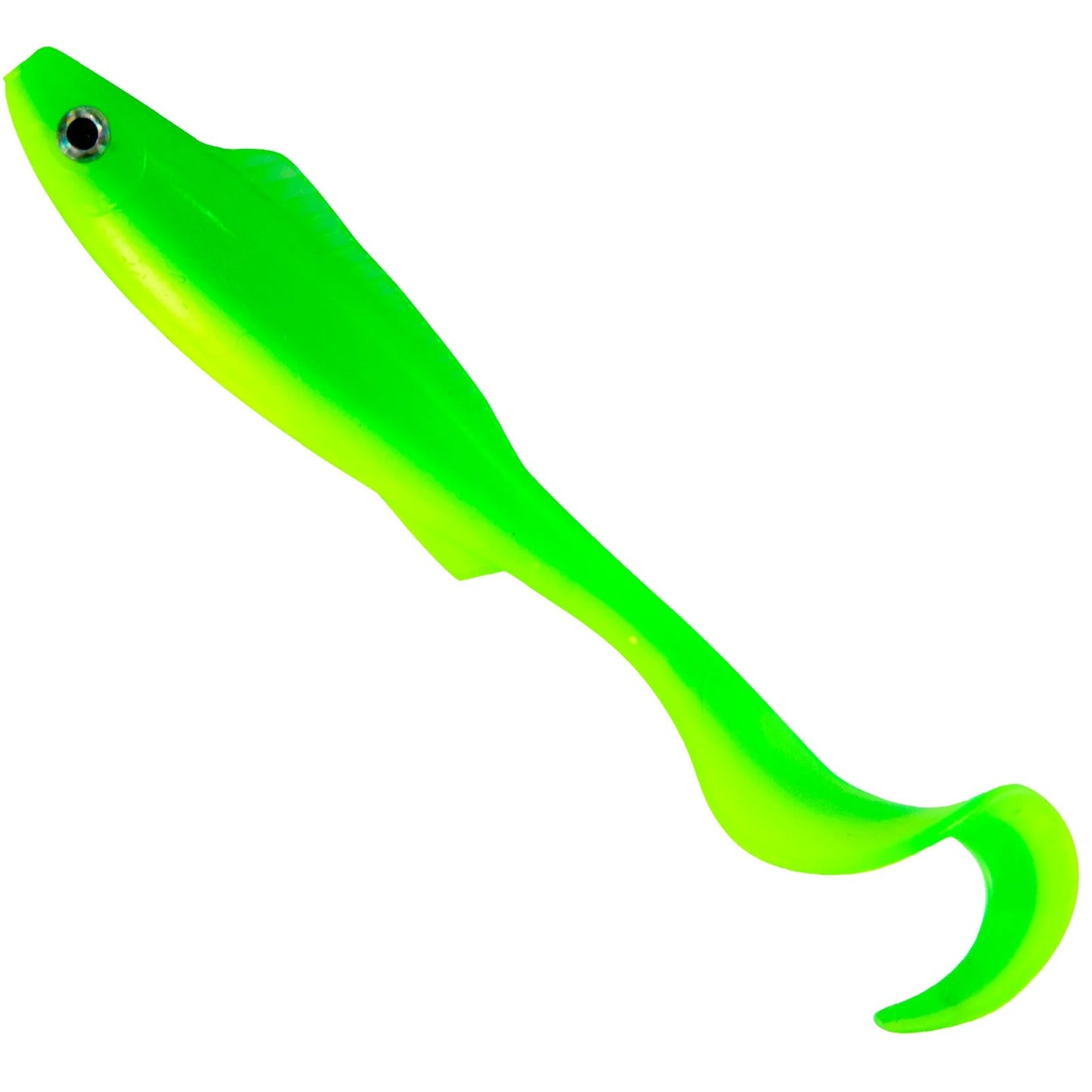 5pcs 3D Stereoscopic Simulation Tail Double-Color Soft Bait 3.7inch/4.1G Fish-Eye Design Lure Bait for Sea Fishing And Freshwater Use