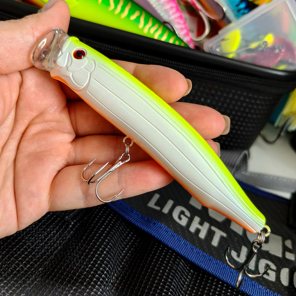 28g ABS Fishing Popper Lure with Wire-Integrated Reinforced Body