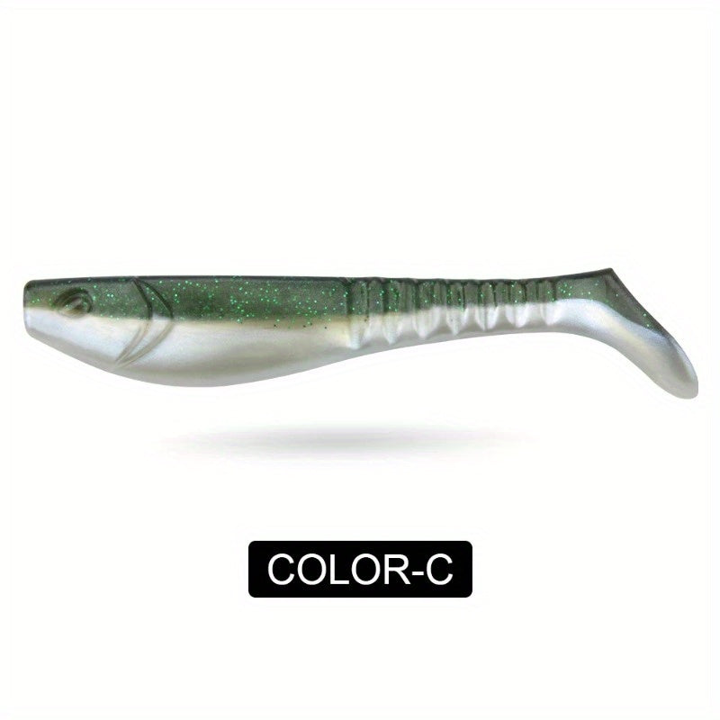 2pcs Large T-Tail Soft Lures 5.12inch/19G for Pike And Striped Bass, Shad Imitation Bait