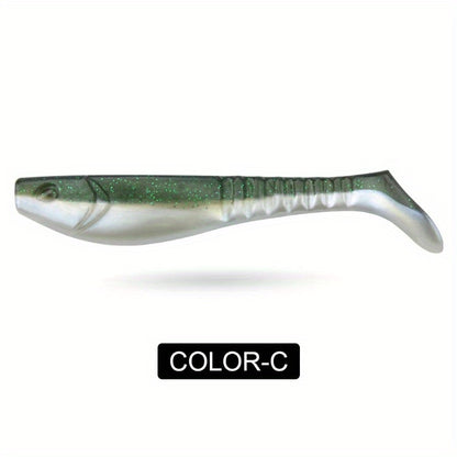 2pcs Large T-Tail Soft Lures 5.12inch/19G for Pike And Striped Bass, Shad Imitation Bait