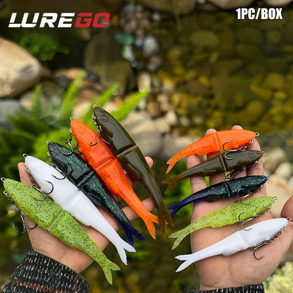 12/17/22cm Two-Section Soft Swimbait – Long-Casting, Segmented Lifelike Action for Predator Fish